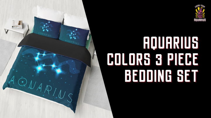  Aquarius colors 3 Piece Bedding Set